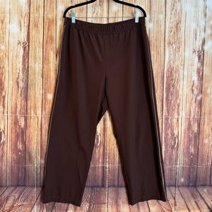 Dressbarn Women’s Brown Casual Cropped Pants Side Pockets Size Large
